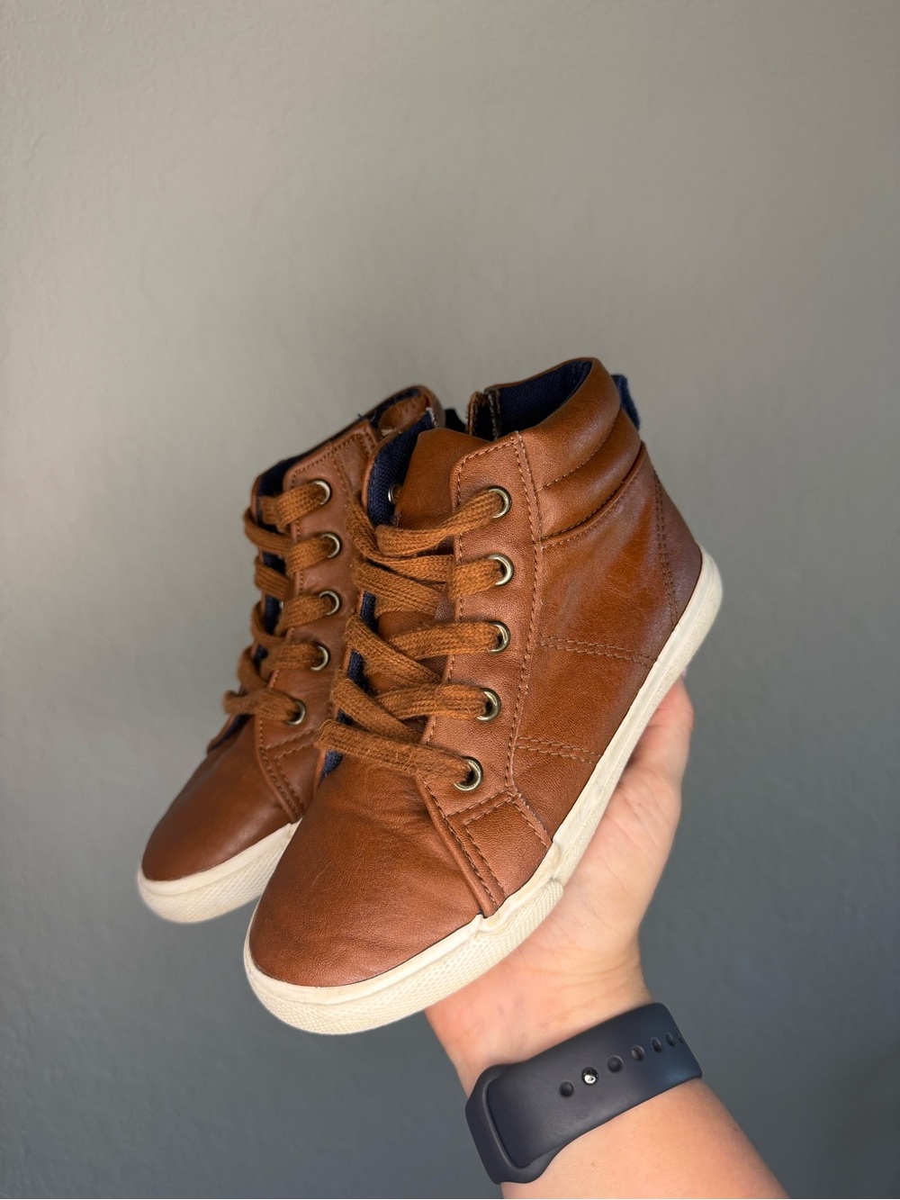 Cat & Jack Brown High-Top Kids Sneakers